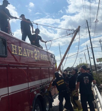 Dallas Fire-Rescue Rescues Man From Steep Embankment Using Rope System