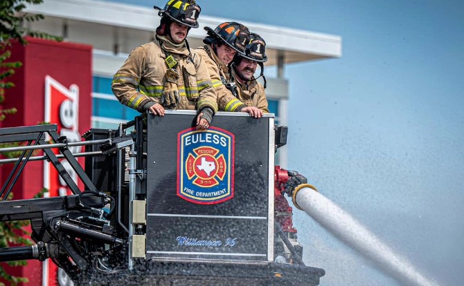 Fort Worth and Euless Firefighters Battle Structure Fire at Strip Club