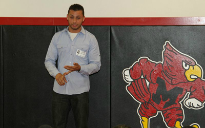 Boxing Champion and MacArthur Gradaute Hector "El Diamante" Vazquez Visits Mac
